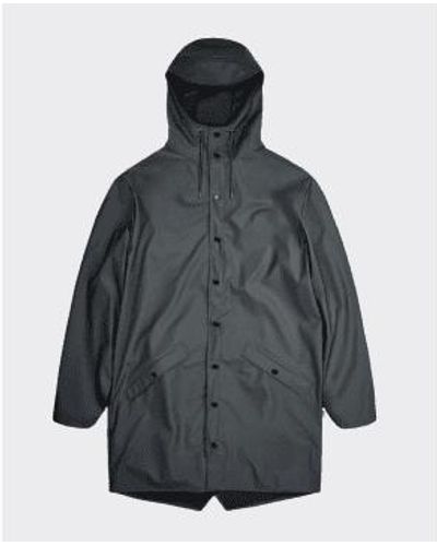 Rains Slate Long Jacket 12020 M - Gray