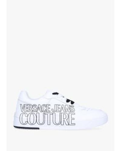 Versace Jeans Couture Entrenadores luz estrella hombre en blanco