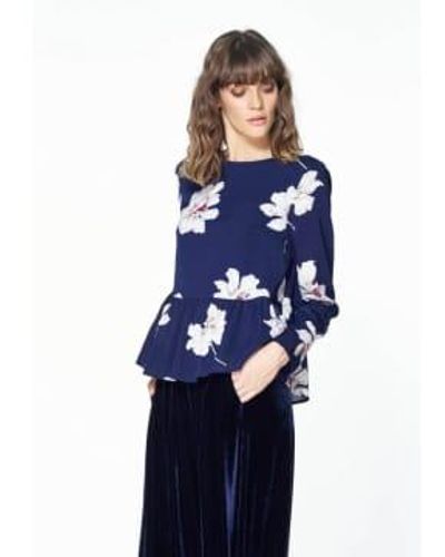 Paisie Blue Flowers Top