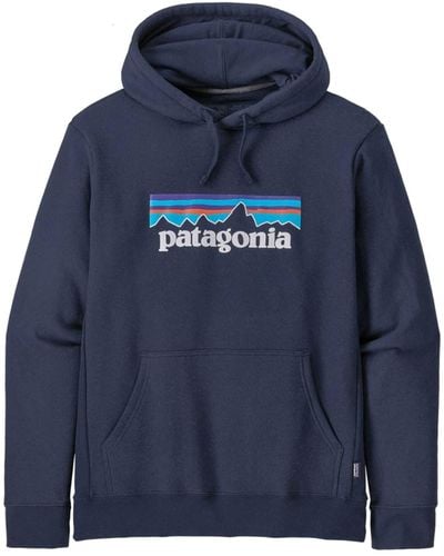 Patagonia Jersey P 6 Logo Uprisal Hoody Blue Man - Bleu