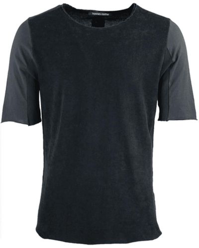 Hannes Roether Black Terry T Shirt