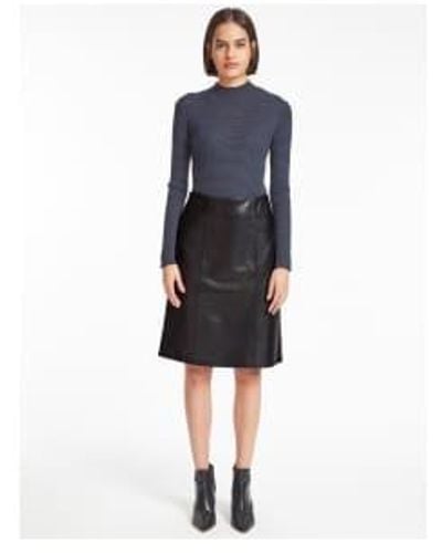 Cefinn Skye Leather Pencil Skirt Size: 14, Col: - Blue