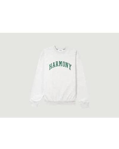 Harmony University Sweatshirt In Organic Cotton - Bianco