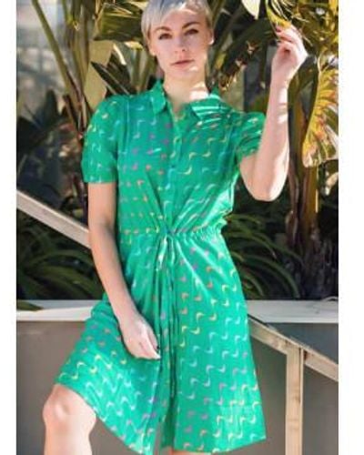 Sugarhill Salma Shirt Dress Uk 10 - Green
