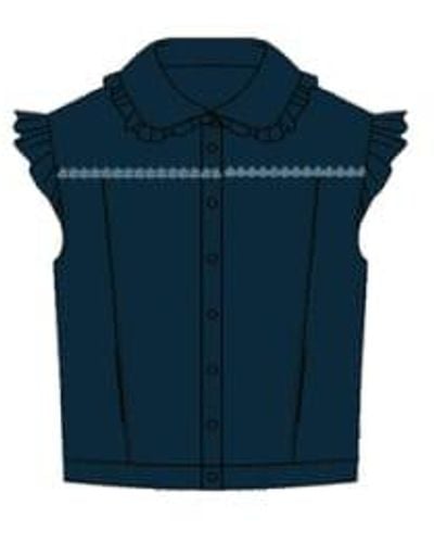 Nooki Design Selena Gilet / S 100% Cotton - Blue
