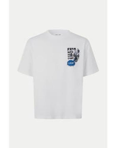 Samsøe & Samsøe T-shirt mainsforfeet s ténèbres - Blanc