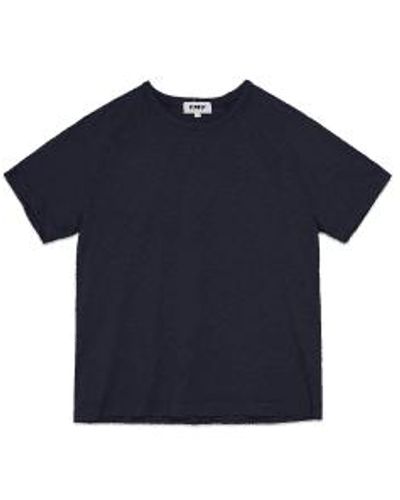 YMC Television Raglan T Shirt - Blu