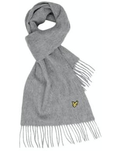 Lyle & Scott Lambswool Scarf Mid Marl One Size Fits All - Gray