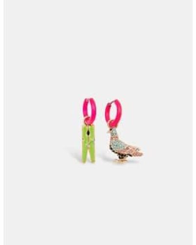 Essentiel Antwerp Fientje Charm Earrings - Pink