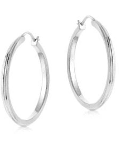 Astley Clarke Linia Medium Hoop Earrings - Metallizzato