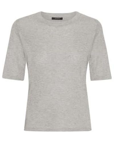 Oh Simple Silk Cashmere R-neck Knit L - Grey