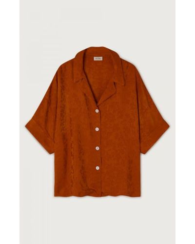 American Vintage Bukbay Shirt Pumpkin - Marrone