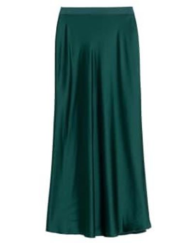 Ahlvar Gallery Hana Satin Skirt Emerald - Verde