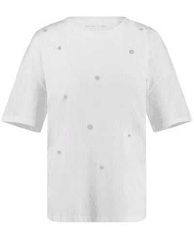 Gerry Weber Camiseta blanca con talles - Blanco