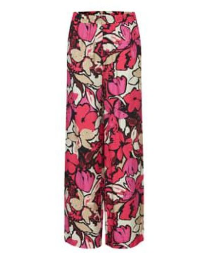 B.Young Byoung Byjanina Trousers Raspberry Sorbet - Rosso
