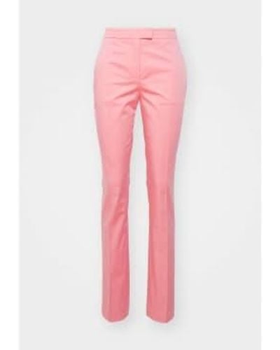 BOSS Temartha 2 Slim Fit Suit Trousers Col: Coral , Size: 14 - Pink