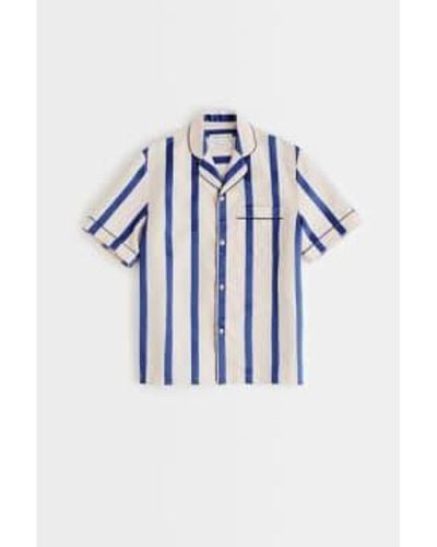 A Kind Of Guise Cesare Shirt Bold Laguna Stripe - Blu