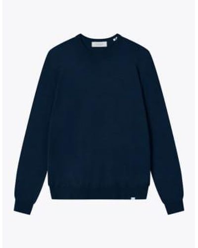 Les Deux Grayson Merino Knit Sweater - Blue