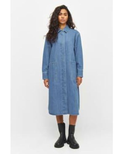 Knowledge Cotton Shirt Dress - Blu
