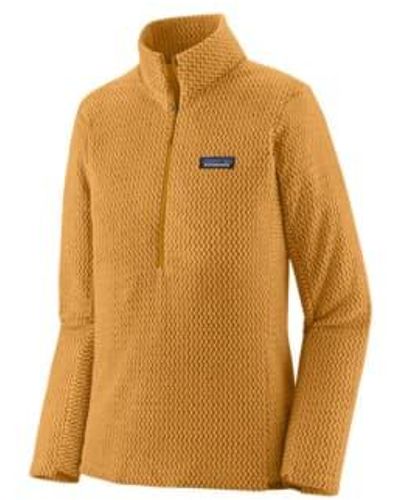 Patagonia R1 air zip neck camisa oro - Amarillo