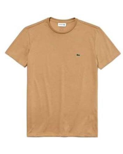Lacoste T-Shirt aus Pimabaumwolle Th 6709 Wiener - Braun