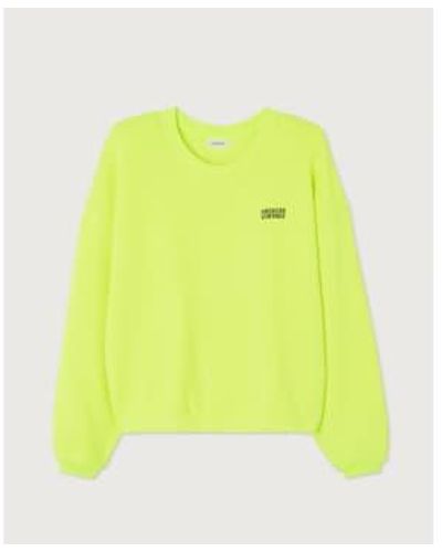 American Vintage Izubird Fluro Sweat Top S - Yellow