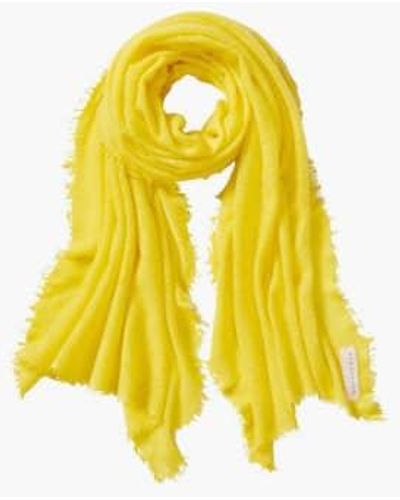 PUR SCHOEN Foulard doux en cachemire feutrée à la main - Jaune