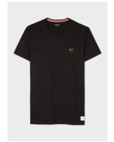 Paul Smith Jersey Lounge Swirl Short Sleeve T Shirt - Nero