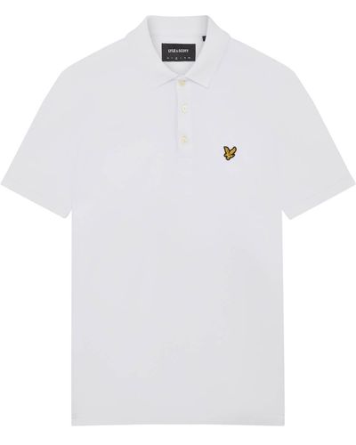 Lyle & Scott Mens Plain Polo Shirt 6 - Bianco