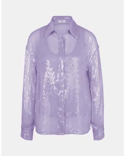Riani Chemise à paillettes lilas - Violet