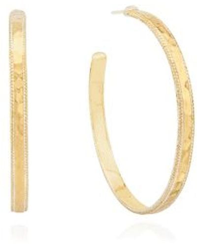 Anna Beck Large Hammered Hoop Earrings - Metallizzato