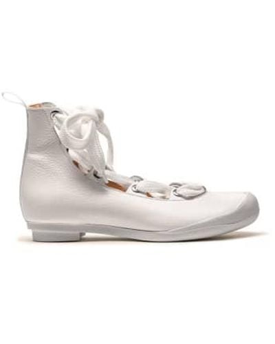 Tracey Neuls Highlander Chalk Or Leather Shoe - Bianco