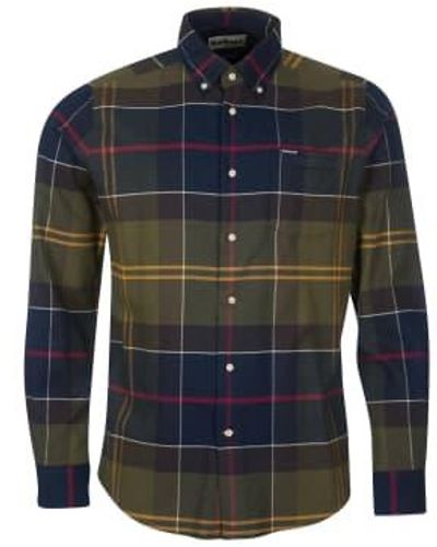 Barbour Edderton Tailored Shirt Classic Tartan - Blu
