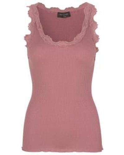 Rosemunde Top seda clásico rosa pálido - Morado