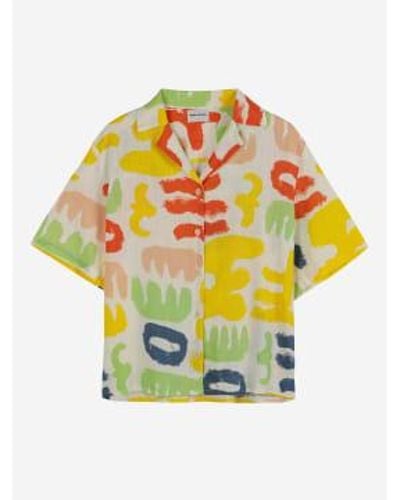Bobo Choses Sleeve Shirt Cuts Printed Carnival Xs - Yellow