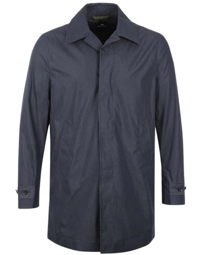 PS by Paul Smith Cotton Mix Coat - Blu