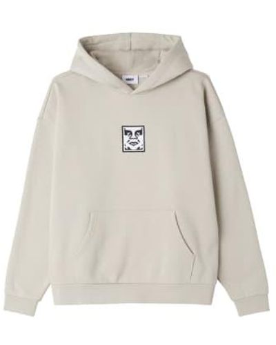 Obey Icon Extra Heavy Hoody - White