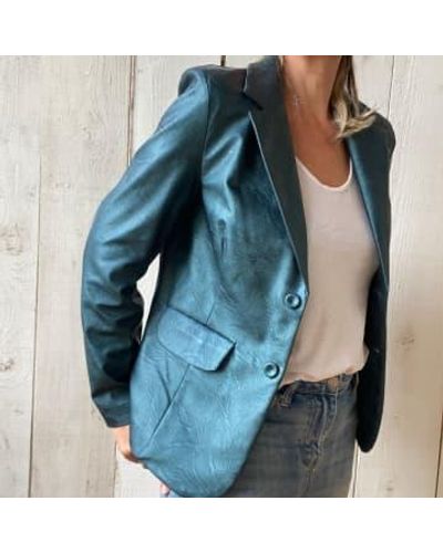 Pako Litto Sobre chaqueta plis revestimiento - Azul