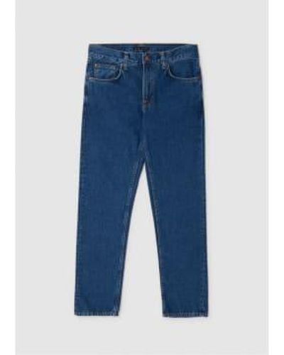 Nudie Jeans Gritty Jackson-Jeans Herren im 90er-Jahre-Stein - Blau