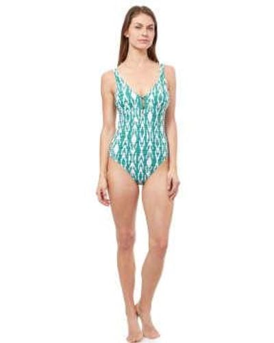 Gottex E24032074 Iota Swimsuit In Emerald - Blu