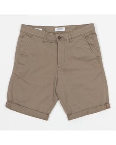 Jack & Jones Pantalones cortos bowie chino en beige - Gris