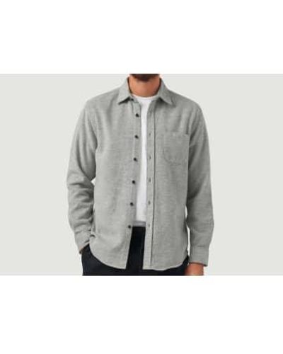 Portuguese Flannel Off Rail Overshirt Xs - Gray