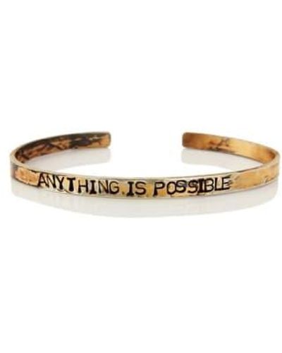 WINDOW DRESSING THE SOUL Anything Is Possible Cuff Bangle One Size - Metallic