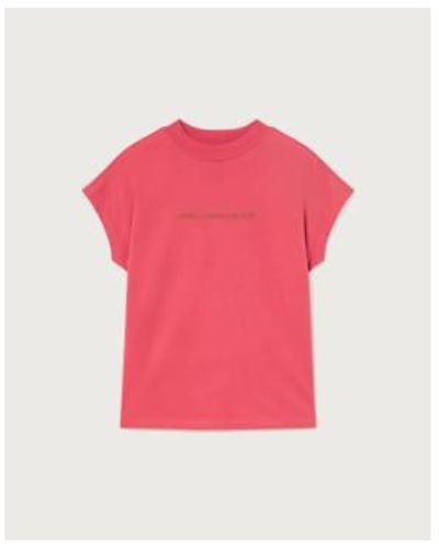Thinking Mu Here viene la camiseta impresa sun - Rosa