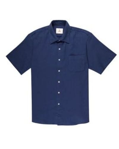 La Paz Roque Ss Shirt In - Blu