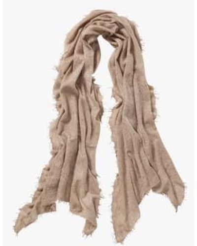 PUR SCHOEN Hand Felted Cashmere Soft Scarf Taupe + Gift - Brown