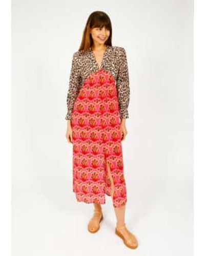 Primrose Park Opal Dress Leopink Zigzag - Rosso