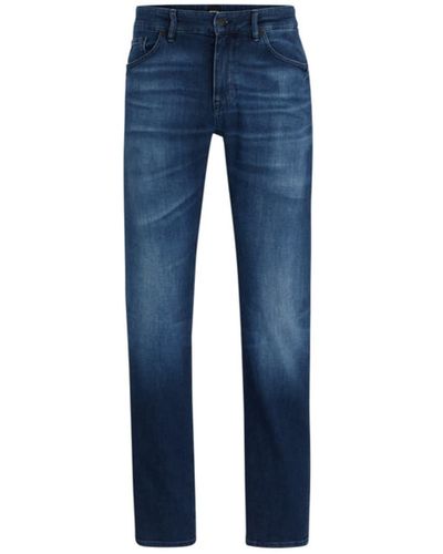 BOSS by HUGO BOSS Maine3 reguläre Fit -Jeans im italienischen Kaschmir Touch Denim in Marine 50501065 418 - Blau