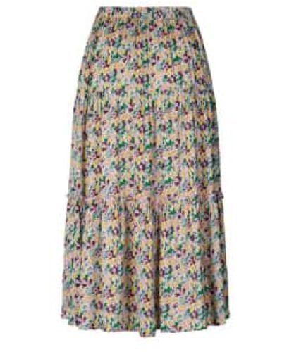 Lolly's Laundry Floral Multi Coloured Morning Skirt - Yellow