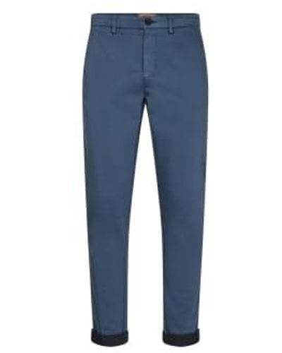 Mos Mosh Mood S Gallery Hunt Soft String Trousers S - Blue